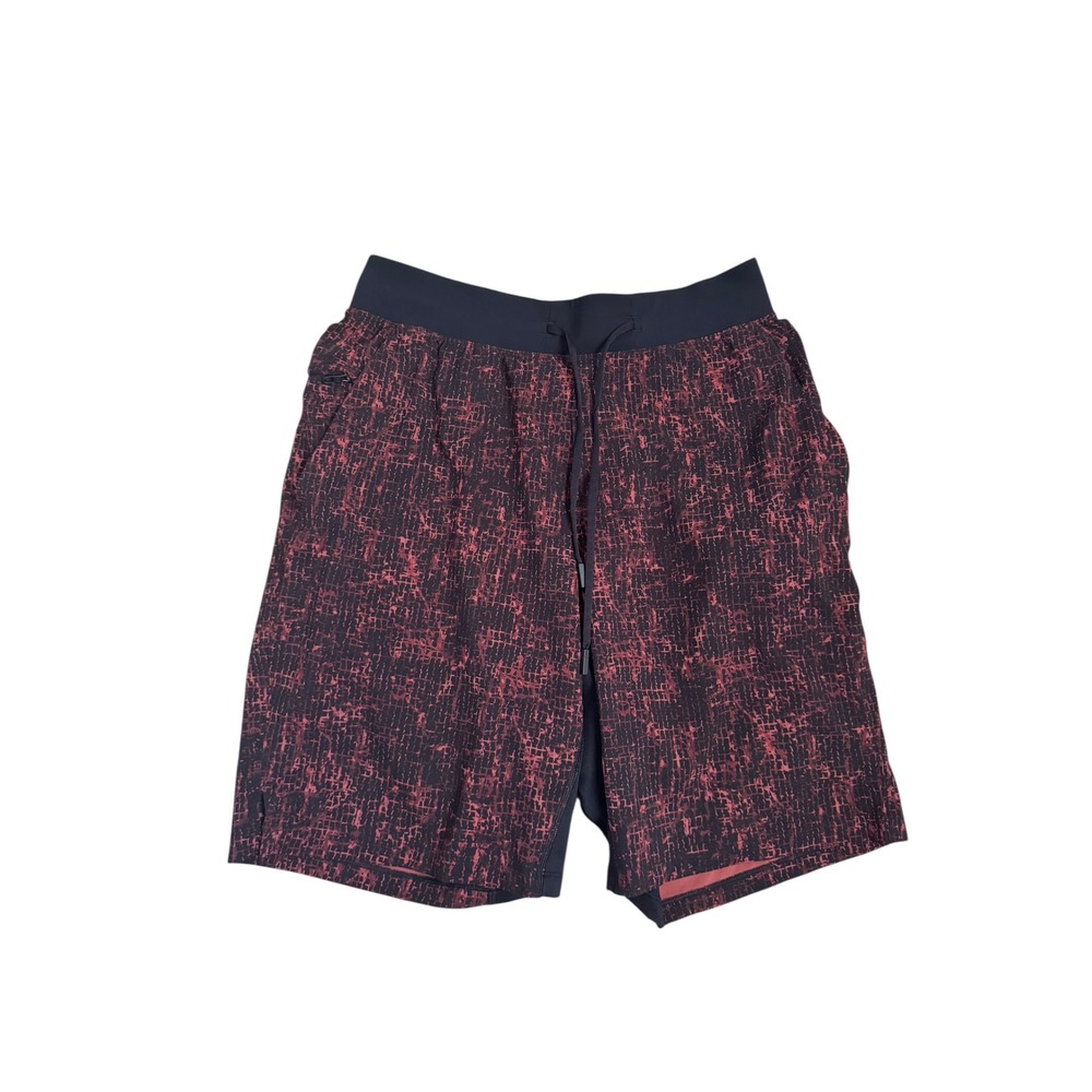 Lululemon THE Short‎ 9" Catalyst Multi Red Black Mens Training Shorts Size M